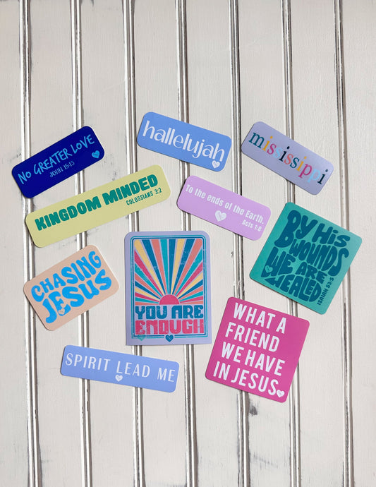 Addyson Nicole By His Wounds Sticker